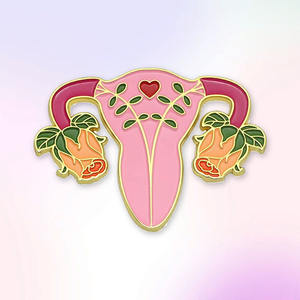 Il nuovo caldo in fiore utero femminile diritti riproduttivi diritti delle donne in metallo spilla gioielli regali personalizzato femminista utero smalto Pin - Product Image 1
