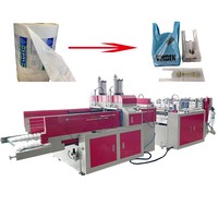 High Speed Plastic Carry Bag Making Machine Maker Dubbele Lagen Koude Cutting Ldpe Plastic Zak Making Machine