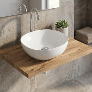 Évier de table rectangulaire blanc moderne Lavabo de salle de bains Évier de lavabo de comptoir en pierre de céramique et marbre - Product Image 2