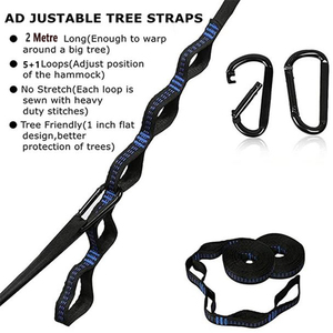 <span class=keywords><strong>Hamac</strong></span> de parachute <span class=keywords><strong>suspendu</strong></span> pour 2 personnes en nylon 210T pour lit de randonnée et de camping simple ou double - Product Image 5