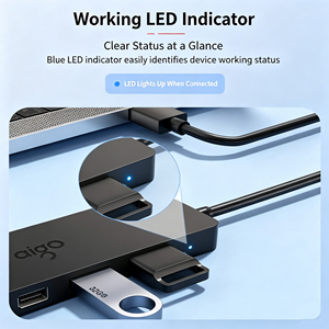 Hub de Expansión Multipuerto USB 3.0 Ligero, Divisor USB Plug & Play Compatible con Windows, <span class=keywords><strong>Mac</strong></span> <span class=keywords><strong>OS</strong></span>, Laptop y Escritorio - Product Image 2