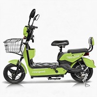 Scooter électrique pas cher 48V 350W, vélo électrique avec pneus à vide de 14 pouces, 2 places, vélo électrique pour adultes