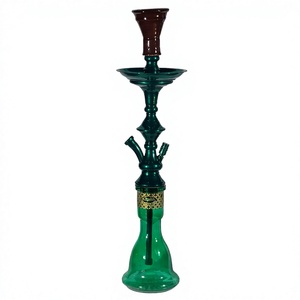 Al por mayor: Narguile Khalil Mamoon egipcio de latón artesanal y auténtico, modelo Mini Safari Negro de 21 pulgadas, completo. - Product Image 1