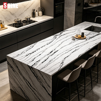 Dalle de pierre de quartz mate au toucher doux de luxe pour design d'intérieur moderne