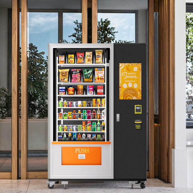 Customized Commercial Fast Food/Snacks Vending Machine With Credit Card Payment Open SDK Function Frozen Water Vending Machines