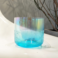 Q're couleur bol chantant transparent alchimie cristal de quartz clair bol chantant bol sonore en cristal sain/mascotte