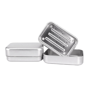 Boîte à savon en aluminium en gros avec plateau de drainage pour emballage de savon solide pratique pour les voyages - Product Image 6