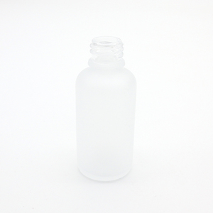 Botella de vidrio transparente esmerilado de 100ml al por mayor con cuentagotas blanco - Product Image 5