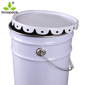 Seau à peinture en fer blanc de 25 L à prix d'usine avec logo imprimé et couvercle à anse - Product Image 4