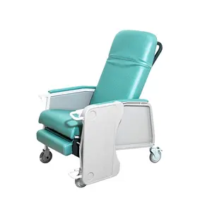 Hospital Bed Chair High Quality Hospital Recliner Chair Manual Luxury Patient Attendant Bed Clinical Care 3-position Recliner