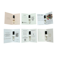 Carte de testeur de parfum de conception unilatérale en argent holographique avec propre logo personnalisé