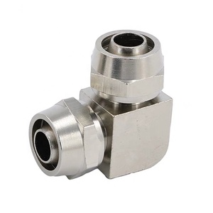 Phụ Kiện Không Khí Khí Nén <span class=keywords><strong>2</strong></span> Cách Khuỷu Tay 90 Độ Brass Nickle Mạ Đẩy Trong Kết Nối Nhanh Chóng Brass Khí Nén Phụ Kiện Đường Ống - Product Image 3