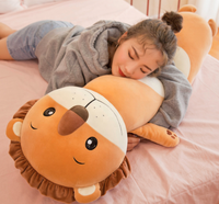 Bantal Boneka Hewan Hutan Tidur Nyenyak 70 CM Boneka Lembut Monyet/Singa/Dinosaurus/Kelinci untuk Hadiah Anak atau Perempuan