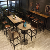 Combinaison de tabourets hauts en fer pour le thé au lait, les cafés et les restaurants meubles de style moderne