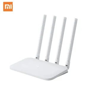 Router WiFi nirkabel 4 antena, Repeater WiFi untuk Xiaomi Mi Router 4C 64 RAM 300Mbps 2.4G 802.11 b/g/n