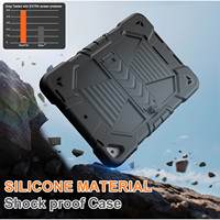 Casing iPad 7 8 9 Anti Benturan untuk Anak, Putar 360 Derajat, Bahan Silikon, Pelindung Tablet & Casing untuk iPad Generasi ke-9