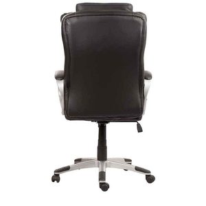 Chaise de bureau exécutive pivotante ergonomique confortable à dossier haut en cuir PU - Product Image 3