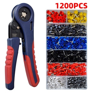 Kit de 1200 pinceaux à sertir de type tube avec pince à sertir FST-10S, outil de sertissage de câblage de style européen avec kit de bornes FST - Product Image 1