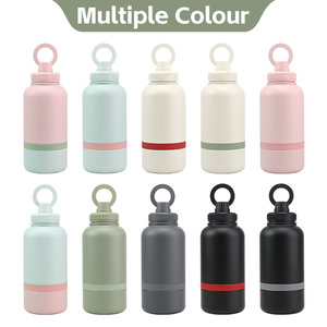 32oz 2 in 1 yalıtımlı paslanmaz çelik yem kasesi manyetik kapak taşınabilir köpek su şişesi - Product Image 3