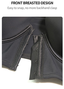 Vente en <span class=keywords><strong>gros</strong></span> Respirant 4XL Solide Soutien-Gorge sexy à boucle avant pour femmes Soutien-gorge push-up à armatures avec <span class=keywords><strong>gros</strong></span> seins - Product Image 5