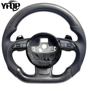 Volant sport en fibre de carbone personnalisé (rouge) pour <span class=keywords><strong>Audi</strong></span> <span class=keywords><strong>RS</strong></span> Series RS3/RS4/RS5/RS6/RS7/S3/S4/S5 Ancienne série B8 A8/R8/Q7/Q5 - Product Image 2