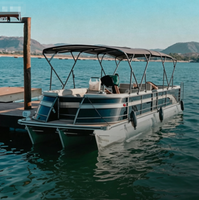Bateau de luxe en aluminium pour la voile sportive, avec lit de soleil, barbecue, soudé à la main, commande tactile, moteur hors-bord de 30 pieds, tourisme et divertissement