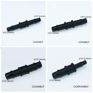 Resistente <span class=keywords><strong>a</strong></span> los rayos UV, negro, PP, 1/8 pulgadas, 3,2mm, púas, Unión de 2 vías, adaptador recto, espiga de manguera de plástico, accesorio de tubo de PP - Product Image 6