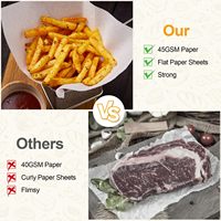 Feuilles de papier enduit d'huile de silicone blanc sulfurisé jetable personnalisé rouleaux de papier parchemin d'emballage alimentaire pour la cuisson au four