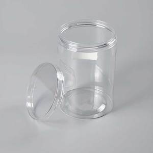 Clear PET Plastic <b>Jar</b> Round Screw Cap Storage Container Custom Logo Packaging for Baby Pet Food <b>Cookies</b> Cake - Product Image 6