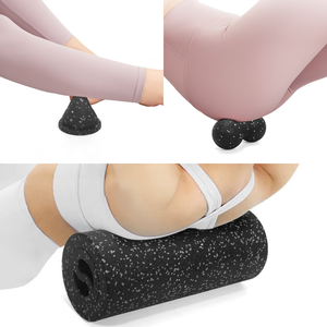 5-इन-1 मांसपेशियों में विश्राम योग स्तंभ फोम सेट मूंगफली गेंद मालिश गेंद की मांसपेशियों में छूट उच्च घनत्व एपीपी फोम रोलर - Product Image 3