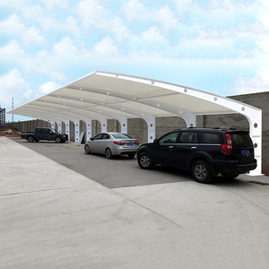 Abri de stationnement automobile à cantilever tendu personnalisable |   Abri de voiture en <span class=keywords><strong>membrane</strong></span>, auvent solaire pour parking - Product Image 1