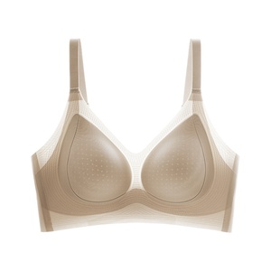 Soutien-gorge de sport sans armatures pour femme, haute qualité, fin, nouvelle collection été, sans couture, respirant, confortable, tricoté, anti-bactérien, motif uni - Product Image 5