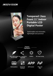 Pantalla Digital LCD Portátil de 55 Pulgadas para Interiores, 1G+8G, Android, Señalización Digital, APP, Control por Nube USB, Base con Ruedas, 1080p, NFC - Product Image 2