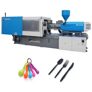 Full-auto Disposable Dinner Ware Sets Factory Direct Injection Moulding Machine PS Black Fork And Spoon Knife Making Machine