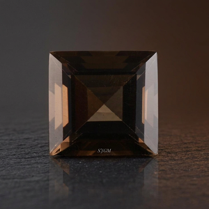 Prix d'usine en gros de haute qualité 9mm coupe carrée Quartz fumé naturel IGI certifié pierres noires en vrac à facettes légères - Product Image 3