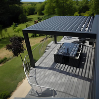 Toit de gazebo à persiennes étanche en aluminium intelligent motorisé Pergola rétractable extensible pour l'extérieur