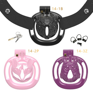 Mignon <span class=keywords><strong>mini</strong></span> dispositif de chasteté en plastique plat <span class=keywords><strong>ceinture</strong></span> cage à bite godes en forme d'animal pour hommes jouets sexuels avec verrouillage du pénis - Product Image 1