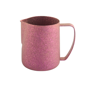 Capacité de 350 ml, échelle de mesure transparente à l'intérieur, pichet à mousse de lait en titane de couleur rose - Product Image 1