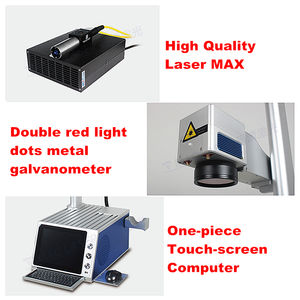 Mesin penanda Laser serat komputer, pengukir logam layar sentuh dengan Kit sumbu putar untuk plastik PVC baja tahan karat 20W 30W - Product Image 3