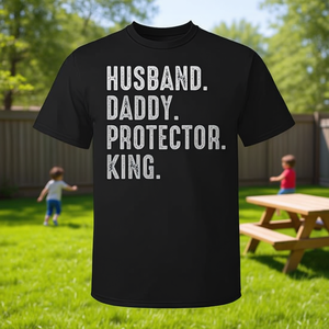 T-shirt pour la fête des pères, motif mari, papa, protecteur, roi - Product Image 3