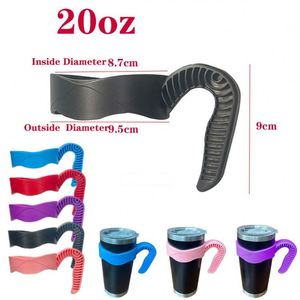 Porte-gobelet personnalisé avec logo imprimé à l'écran, 20 oz, avec poignée en plastique pour bouteilles d'eau et tasses - Product Image 2