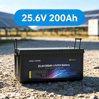 Batterie de stockage LiFePO4 24V 200Ah à cycle profond stable, étanche, avec protection intégrale et bornes M8, certifiée CE