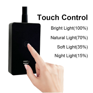 Linh hoạt pin có thể sạc lại cảm ứng <span class=keywords><strong>Dimmer</strong></span> CCT có thể điều chỉnh <span class=keywords><strong>LED</strong></span> Tường cuốn sách Đèn Đọc sạc phòng ngủ ngoài trời cắm trại chiếu sáng - Product Image 4