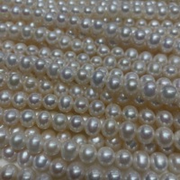 Collier de perles d'eau douce cultivées blanches authentiques de 7-8 mm, presque rondes, 3A, pour femmes, bijoux