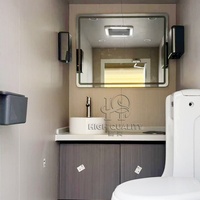 Toilettes écologiques durables et remorque de salle de bain portable avec revêtement antidérapant pour le camping et l'utilisation en extérieur
