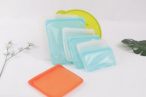 Lot de 3 sacs de conservation alimentaire réutilisables en silicone avec fermeture éclair – Nouveauté en gros - Product Image 3