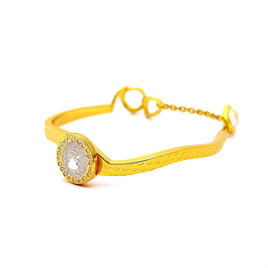 Pulsera de Cristal, Acero Inoxidable 316L, Baño de Oro PVD, Piedra Ovalada, Diseño Elegante, Joyería para Mujer - Product Image 2
