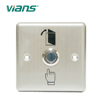 VIANS TK-904 DC12V 3A 1NO1NC 86*86mm Bouton de sortie en acier inoxydable IP40 à visser, interrupteur à bouton-poussoir, 1 000 000 utilisations électriques