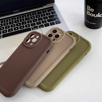 Coque Souple Antichoc Couleur Unie pour iPhone 11 12 13 14 15, Prix de Gros 2024, Prix Usine