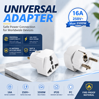 Adaptateur de Voyage Universel 16A 250V 3500W Ignifuge PC Tout-en-un Convertisseur de Prise Mondiale IP20 Intérieur UE US UK AU Garantie 2 Ans